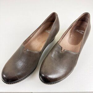 EUC Dansko Liliana Burnished Leather Wedge Shoes